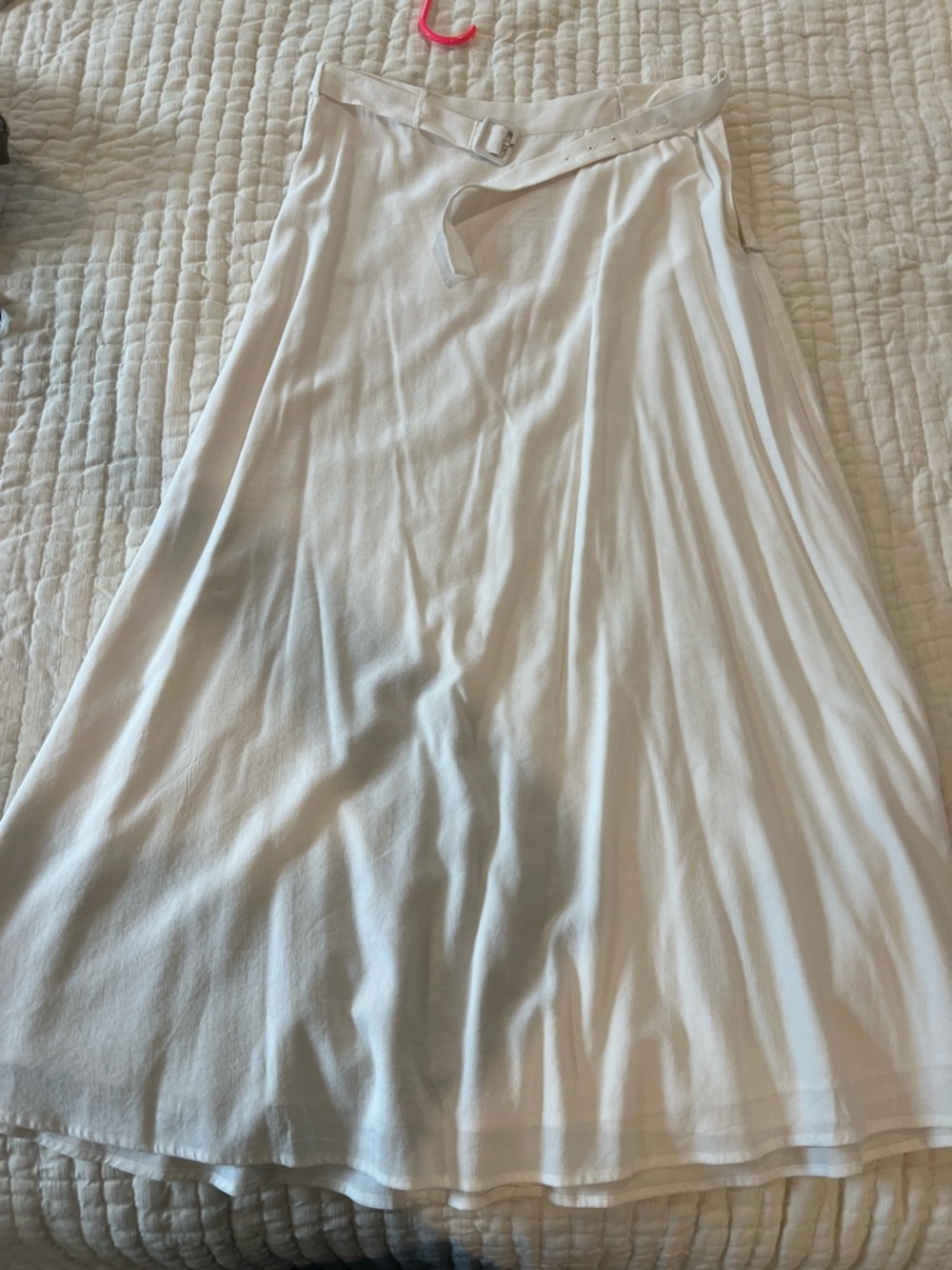 Reformation Cream Midi Skirt with Clean Waistband